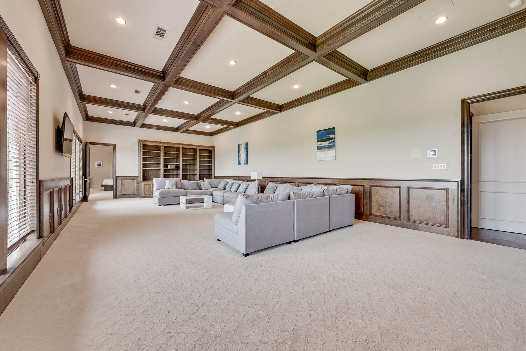 Open great room with high ceilings
